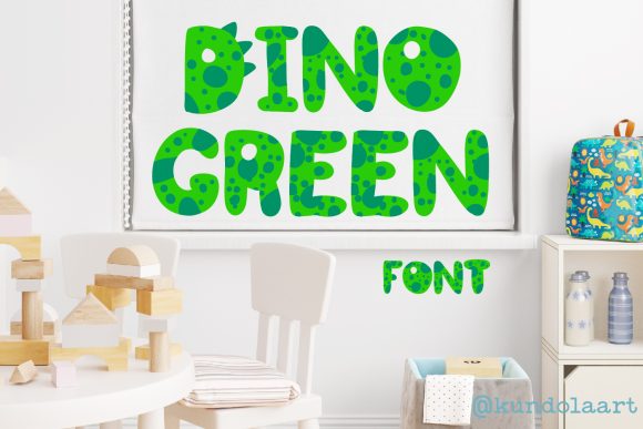 Dino Green: A Bubbly Color Font for Web Design