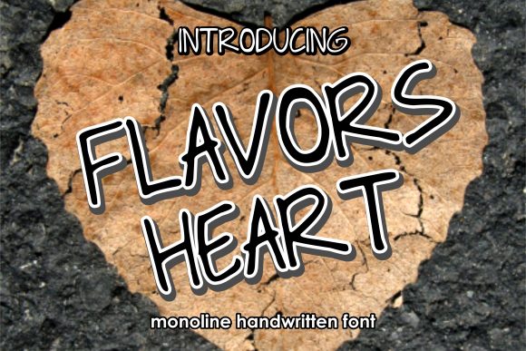 Flavors Heart: A Natural Handwritten Font for Web Design