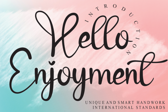 Hello Enjoyment: A Sweet Handwritten Font for Brands