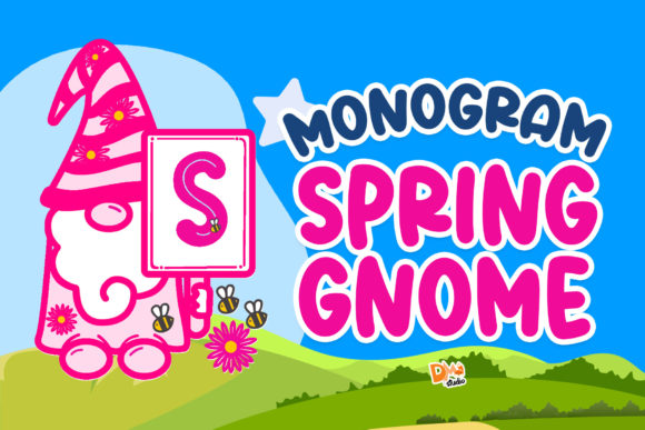 Monogram Spring Gnome: A Whimsical Font for Branding