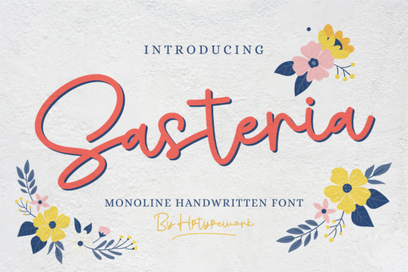 Sasteria: The Asymmetrical Handwritten Font for Brands